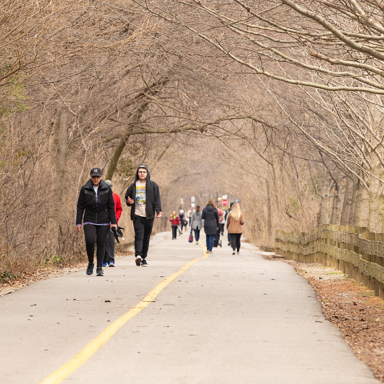 People on the Monon Trail in Carmel