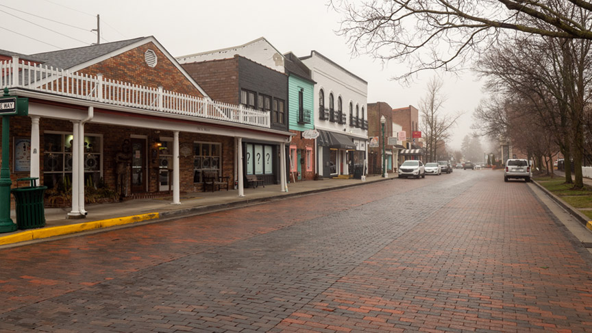 Exterior of the Zionsville Town Square area