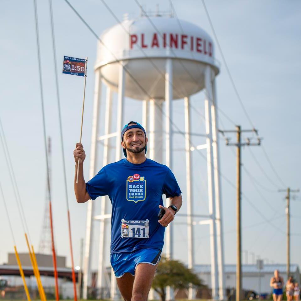 Man Running in Plainfield Man Running in Plainfield