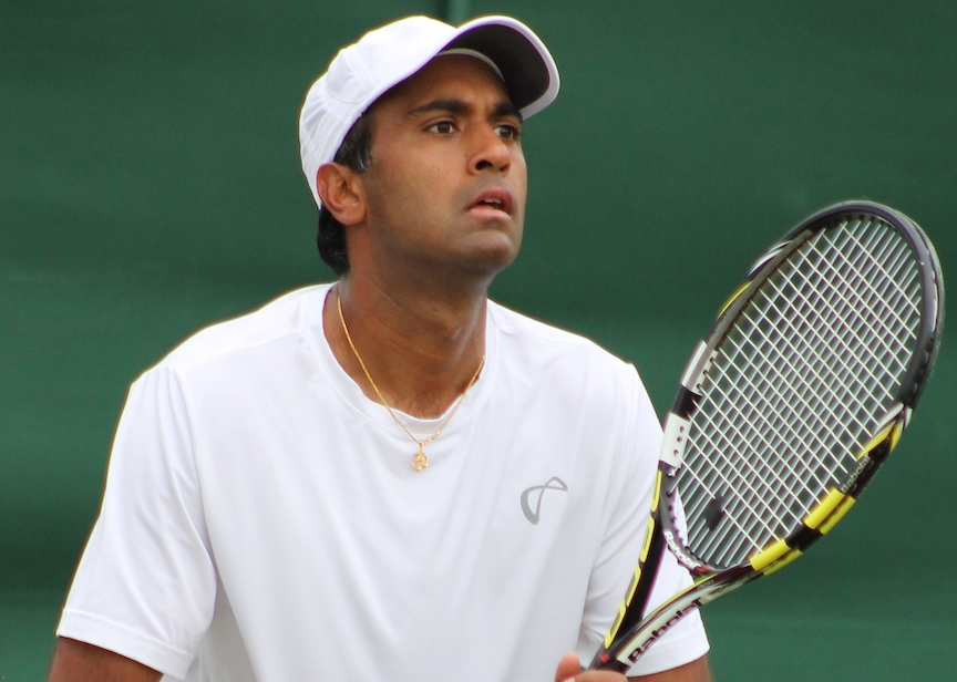 Photo of Rajeev Ram playing tennis