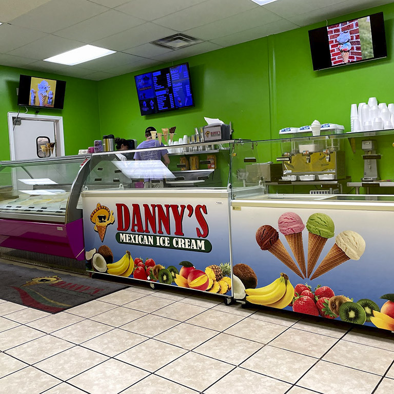 Interior shot of Danny's Mexican Ice Cream