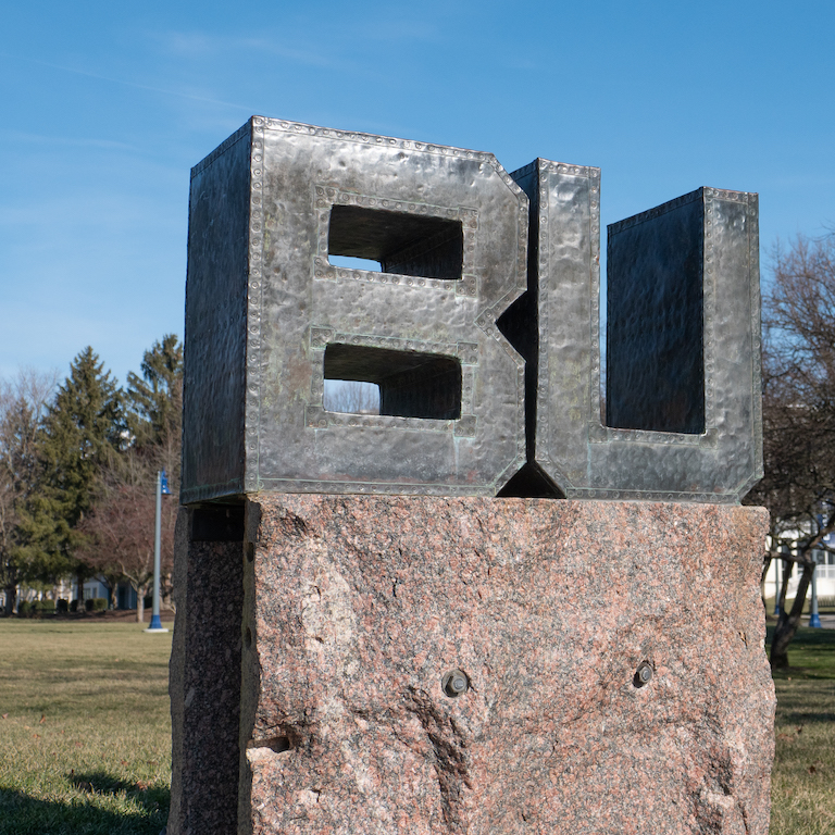 Photo of the Butler University BU statue