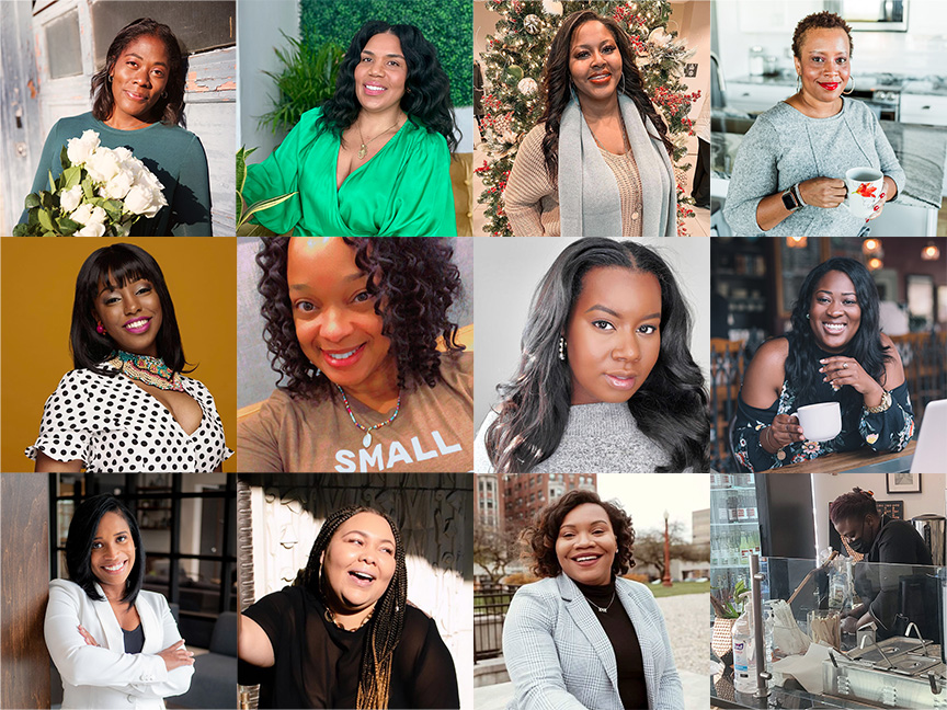 Montage of Black Female Entrepreneurs from Indianapolis