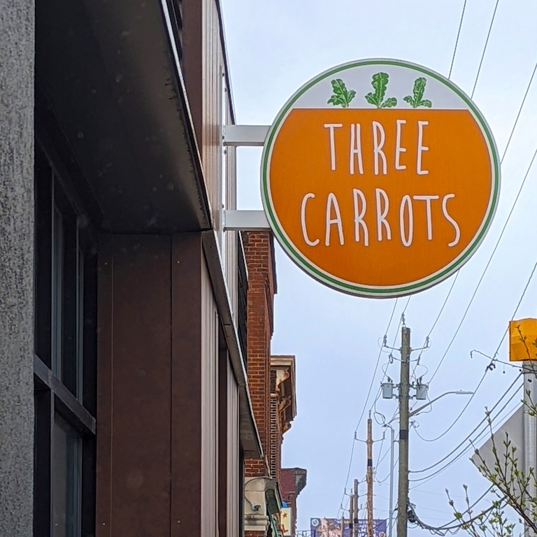 Three Carrots Restaurant Sign Indianapolis