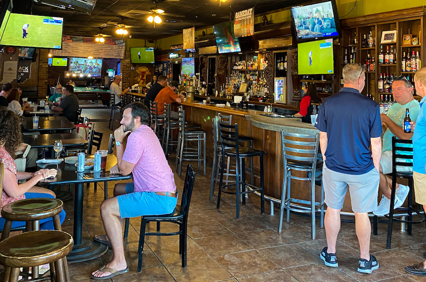 People drinking in Broad Ripple Tavern