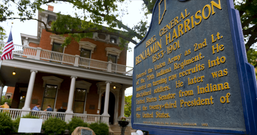 Exterior of the Benjamin Harrison Presidential Site