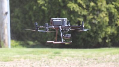 Taranis drone hovering