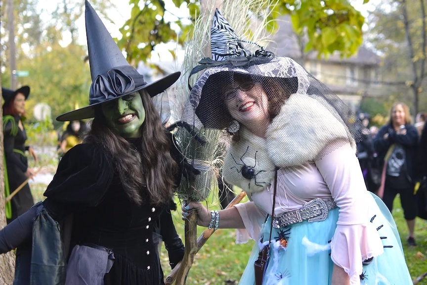 People in Costume at the Irvington Halloween Festival