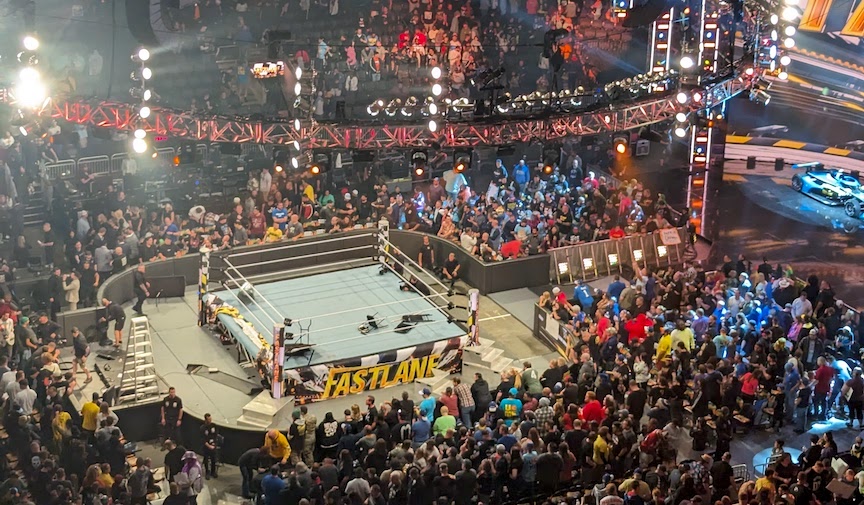 Crowds attending WWE Fastlane in Indianapolis