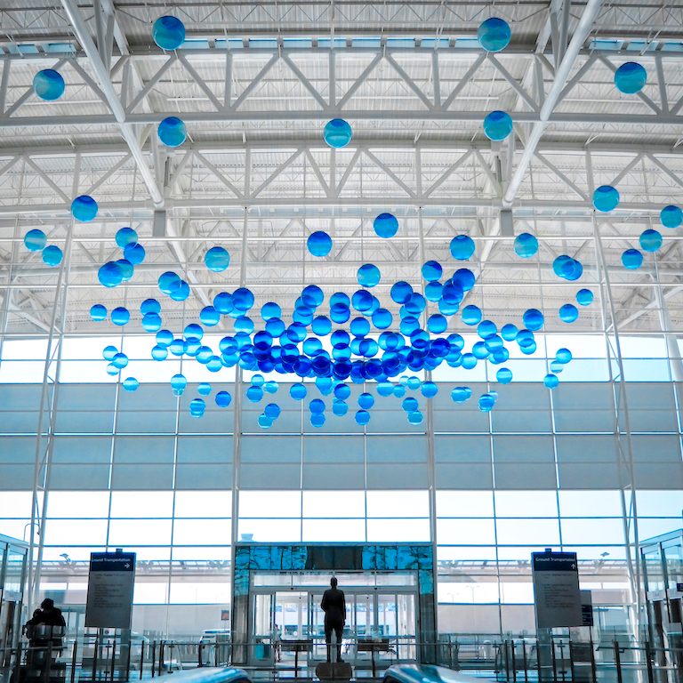 Blue Skies Artwork at Indianapolis Airport