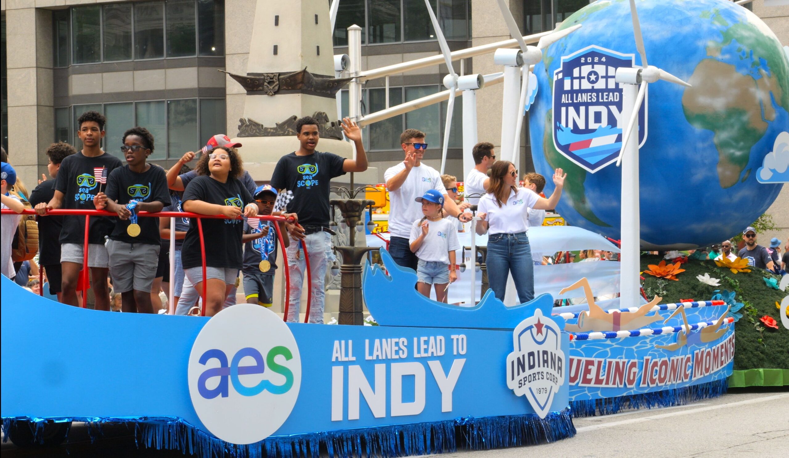 All Lanes Lead to Indy Float during the 500 Festival