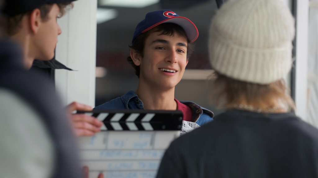 Actor Charlie Schultz prepares for action