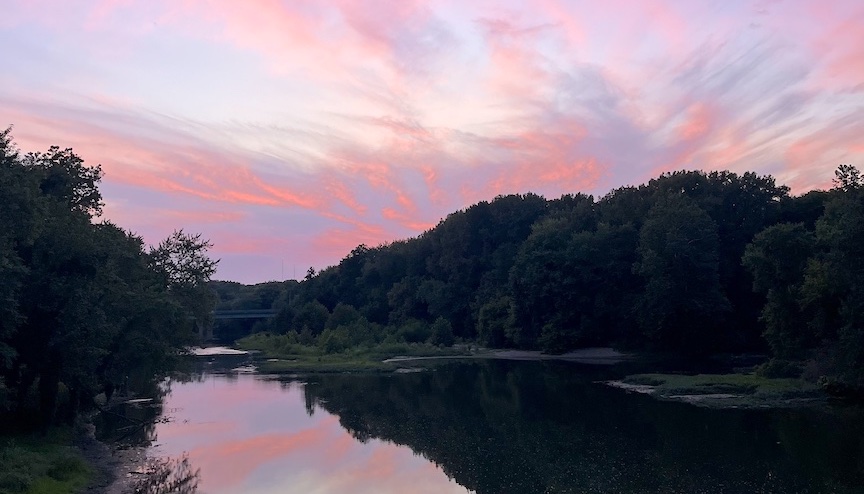 Sunset over the White River