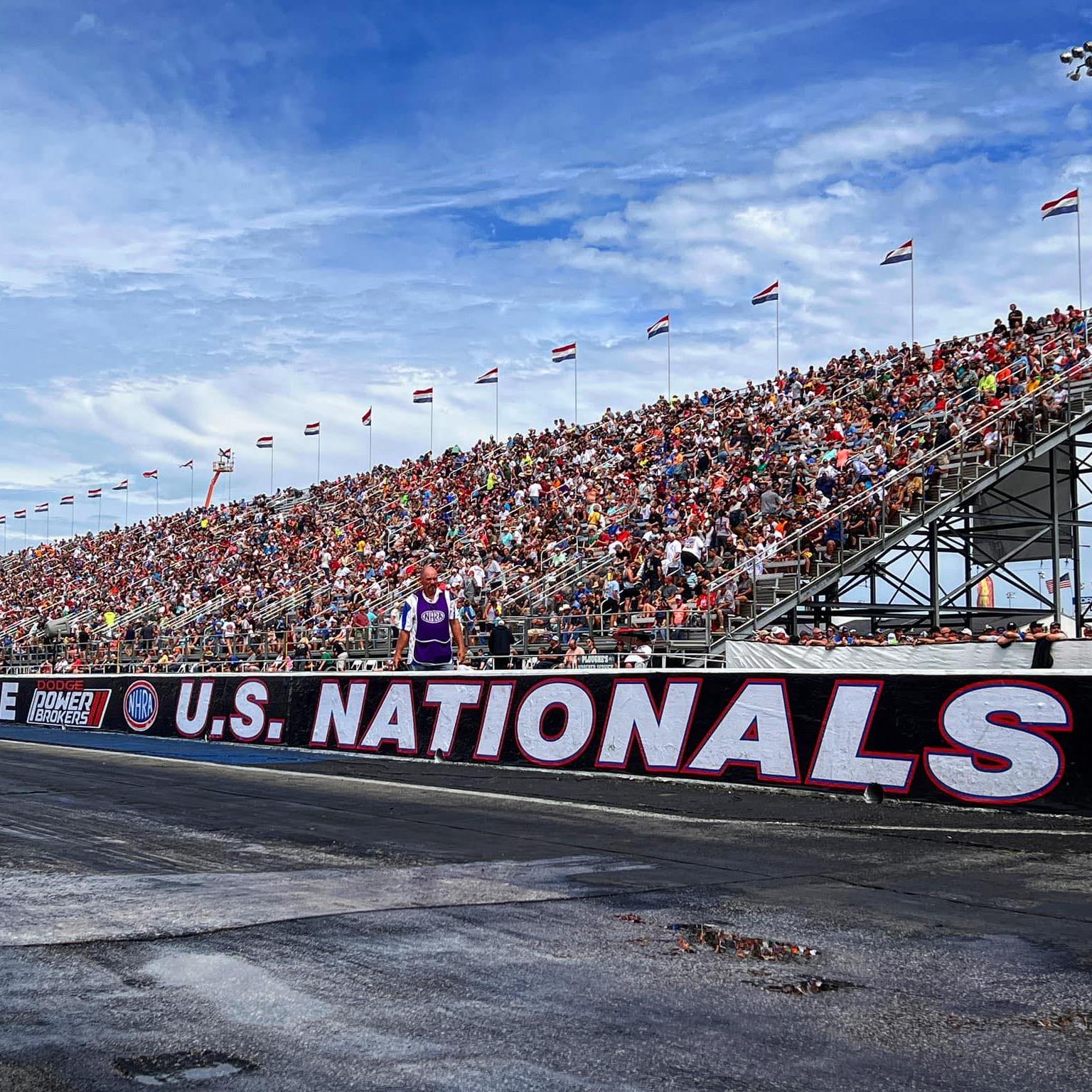 Crowd at Lucas Oil Raceway Park for the NHRA U.S. Nationals