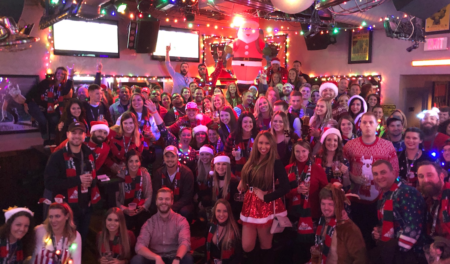 Circle City Athletics Santa Stumble Bar Crawl