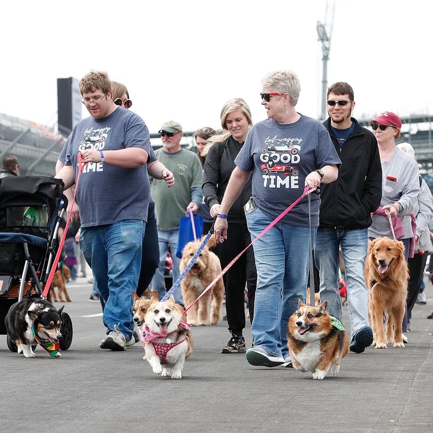 People at the IndyHumane Mutt Strut event