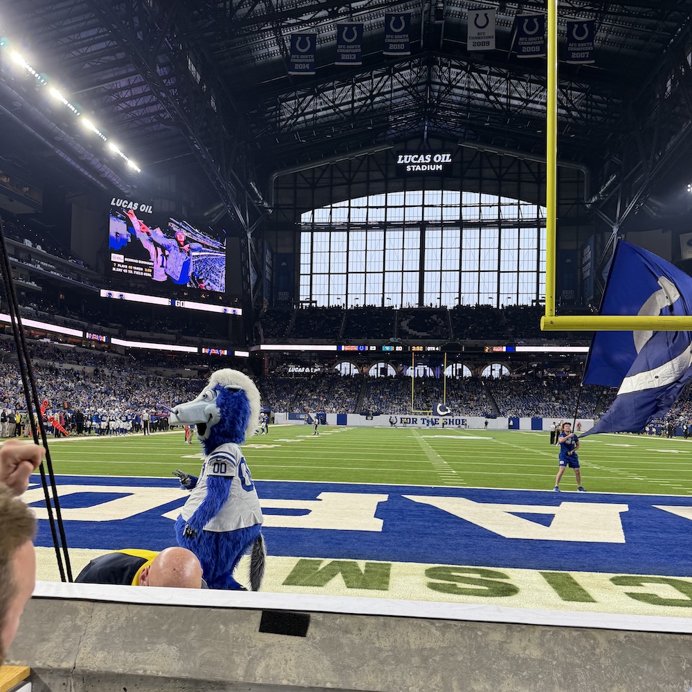 Front Row Seat at Colts Game