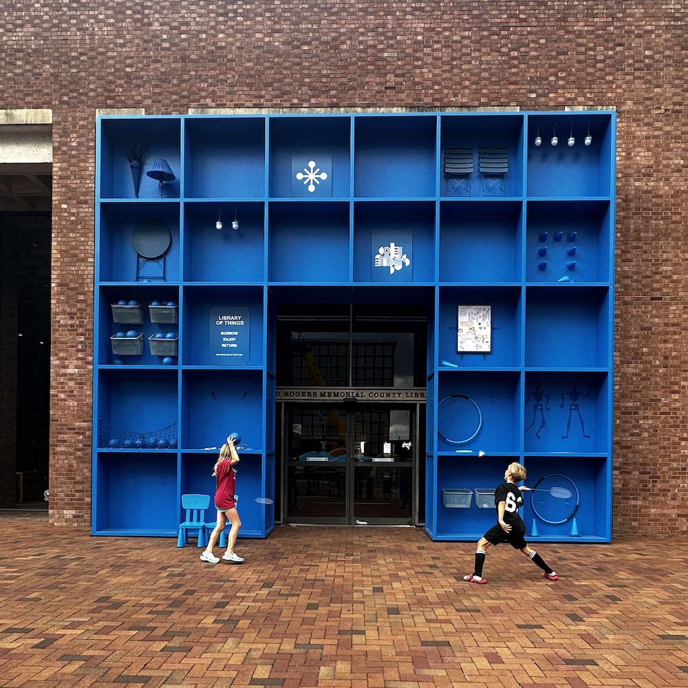 Children playing outside Exhibit Columbus